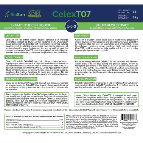 BioSun CelexT07 Biofertilizer (500ml)